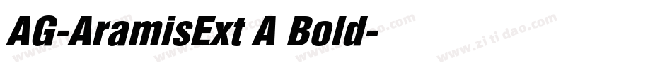 AG-AramisExt A Bold字体转换